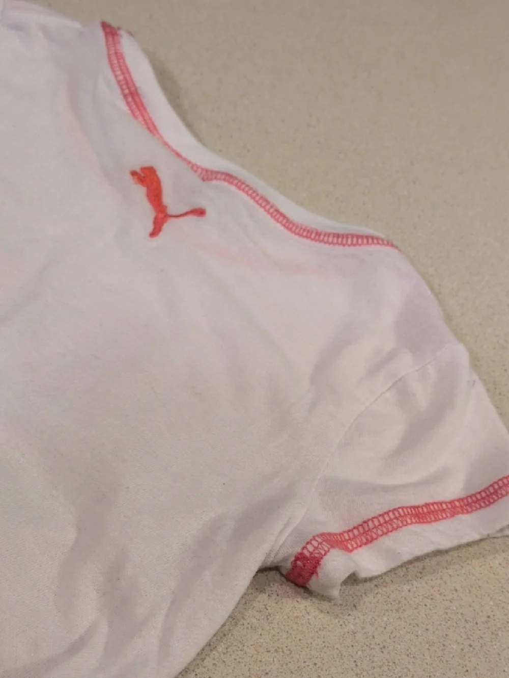 Puma White Tee with Coral Joggers - Picture 9 of 10